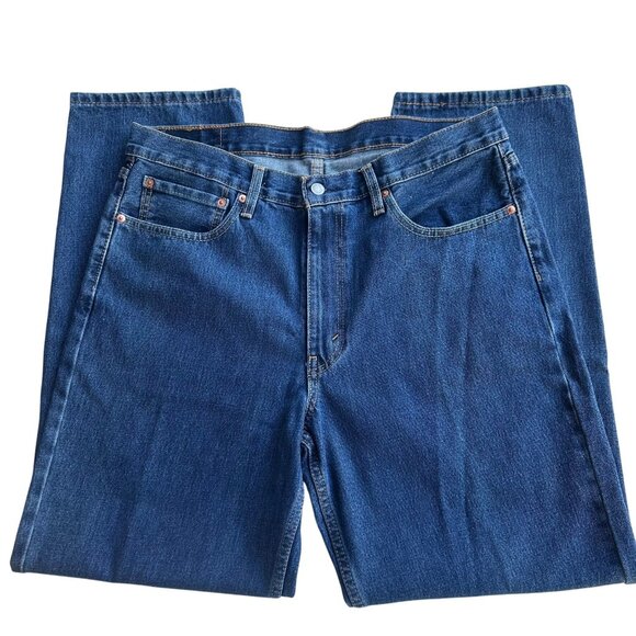 Levis 550 Mens Relaxed Fit Jeans W36 L32 Blue Denim Classic Style Original NWT - Picture 4 of 13